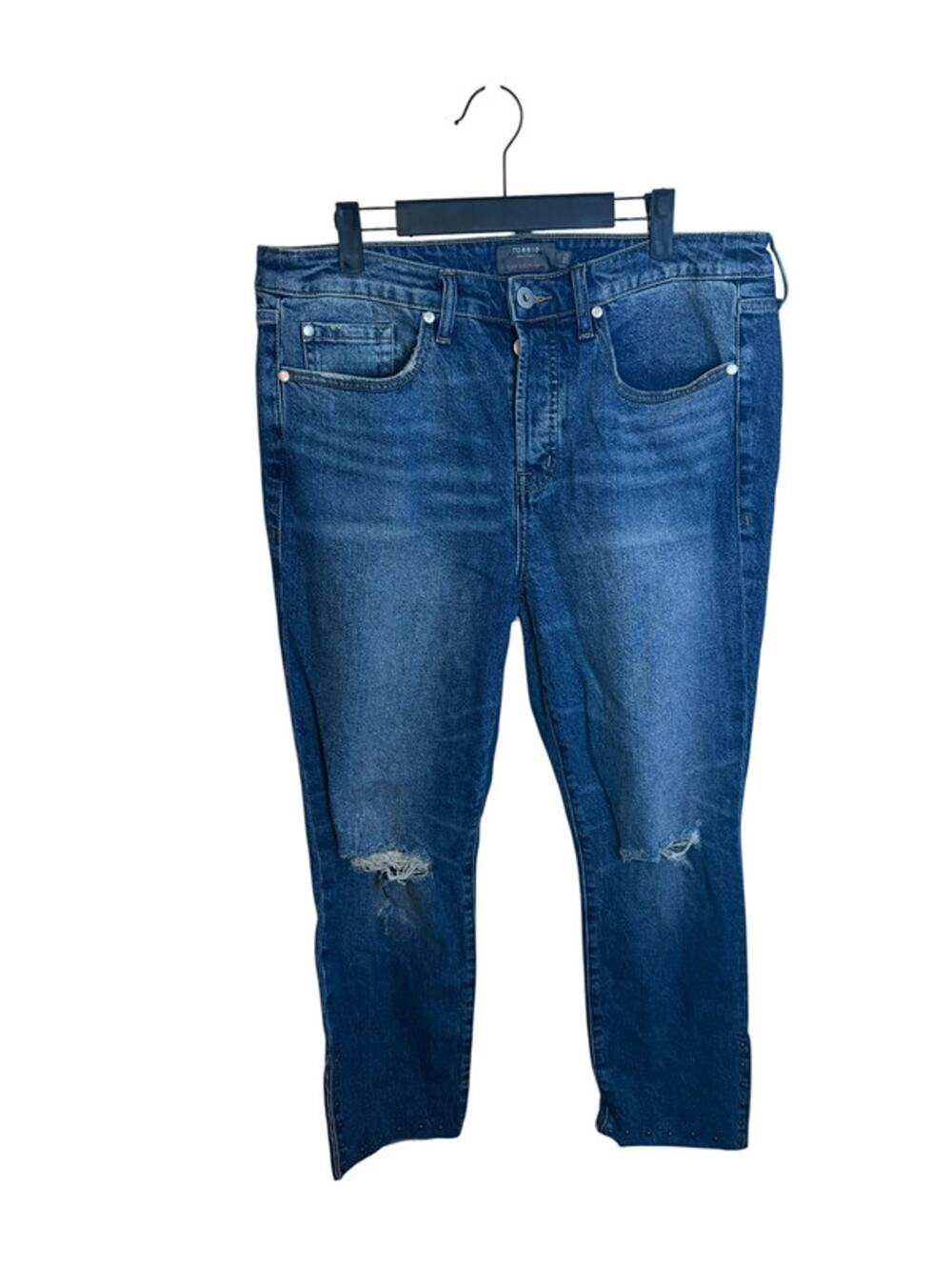 Torrid Straight Classic Denim High-Rise Studded Jean